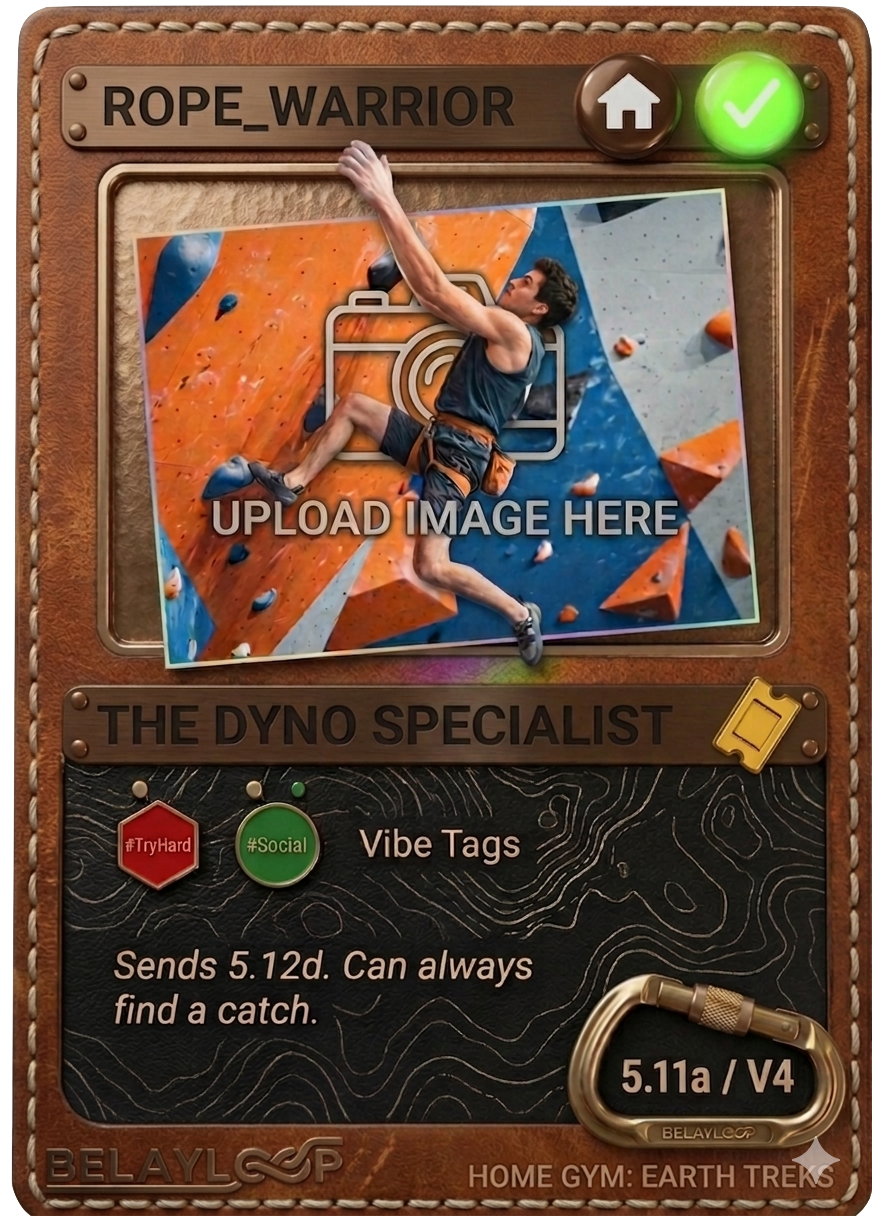 BelayLoop TCG card front — Climber Chick, The Gumby